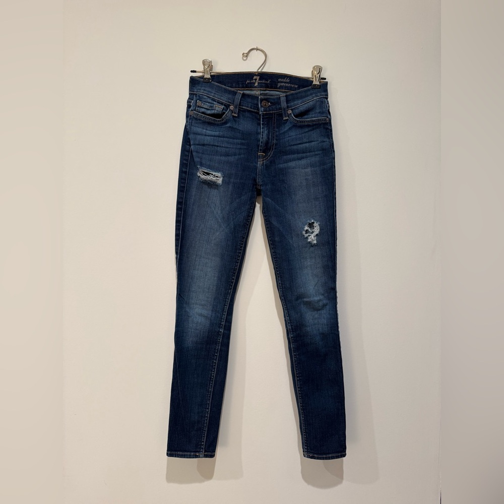 Seven / 7 for all mankind jeans size 24 gwenevere skinny ankle, great condition